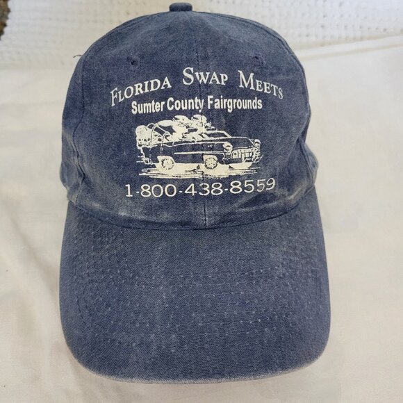 Y2K Florida Swap Meet Sumter Cty Trucker Baseball Hat Cap Denim Zkapz OSFA - Picture 1 of 11